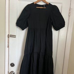 Zara Midi Black Dress- Size S